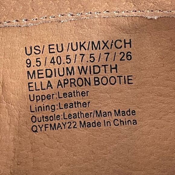 Gentle Souls Kenneth Cole Ella Apron Bootie Black Leather Ankle Boots 9.5 Shoes - Picture 9 of 10